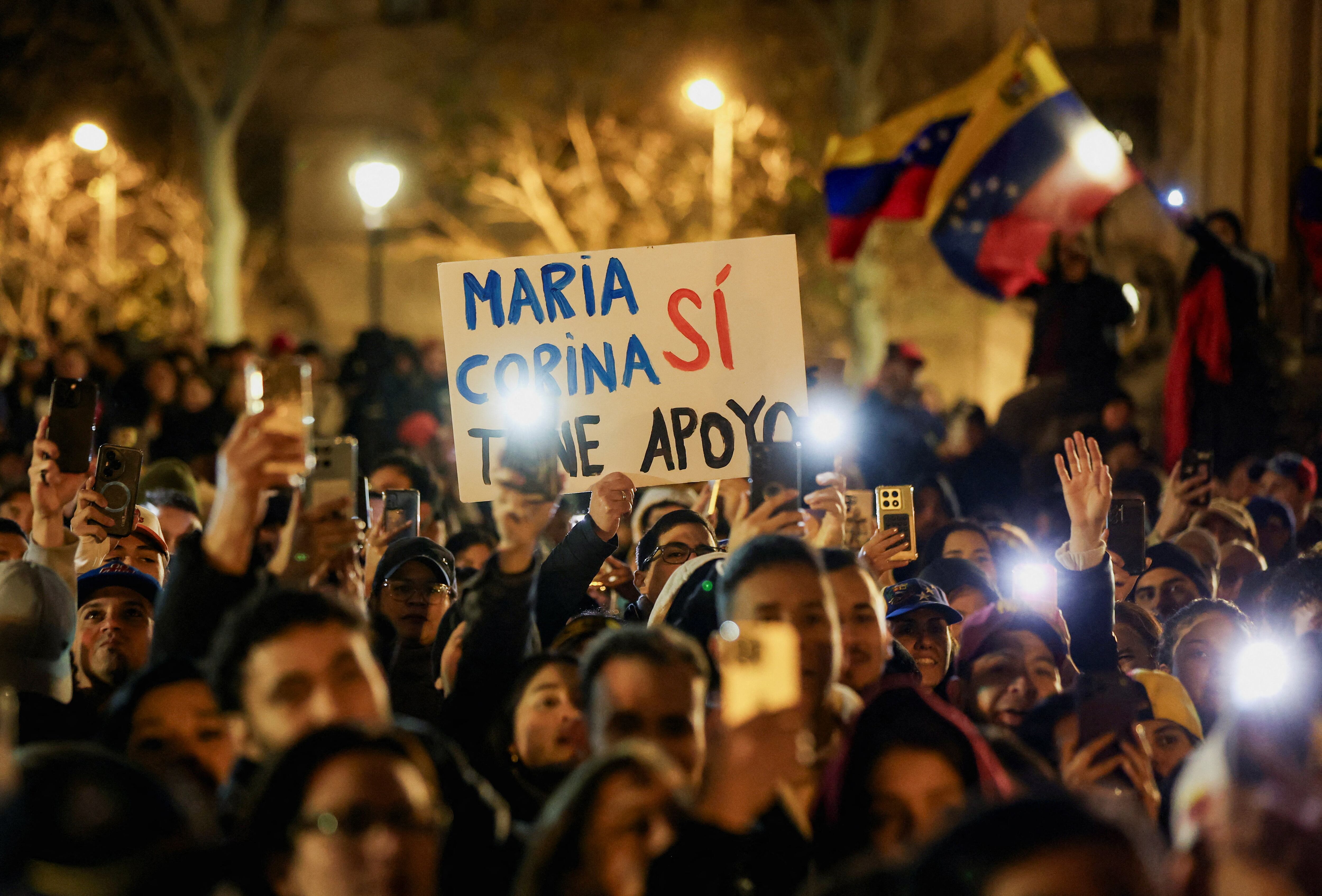 María Corina Machado tiene un gran apoyo en la población venezolana (REUTERS/Bruna Casas)