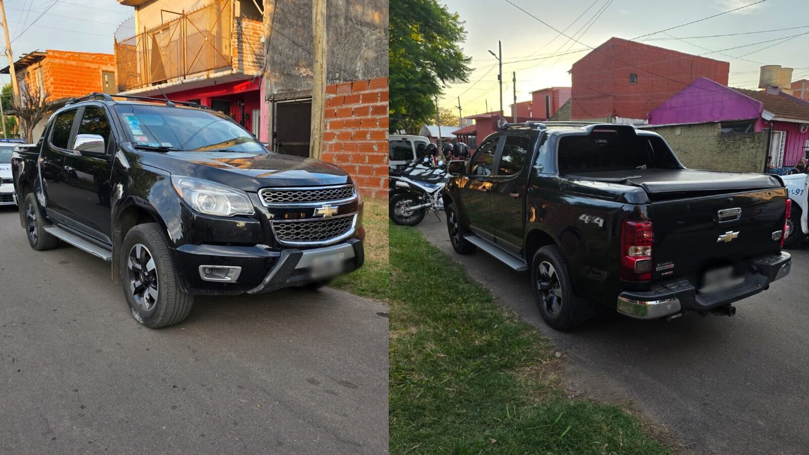 Luego de la persecución, las autoridades lograron recuperar la camioneta robada