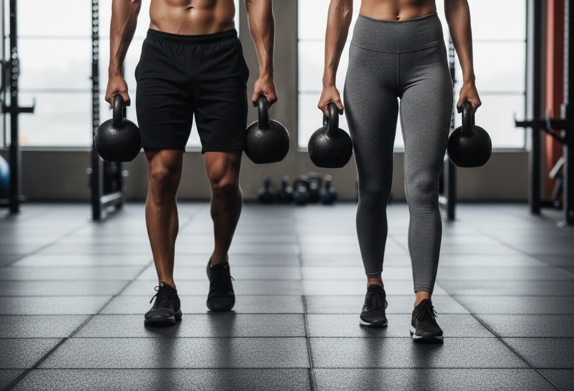 La caminata de granjero trasciende el ámbito deportivo, convirtiéndose en un ejercicio funcional que reproduce movimientos cotidianos y fortalece múltiples grupos musculares de manera simultánea (Imagen Ilustrativa Infobae)