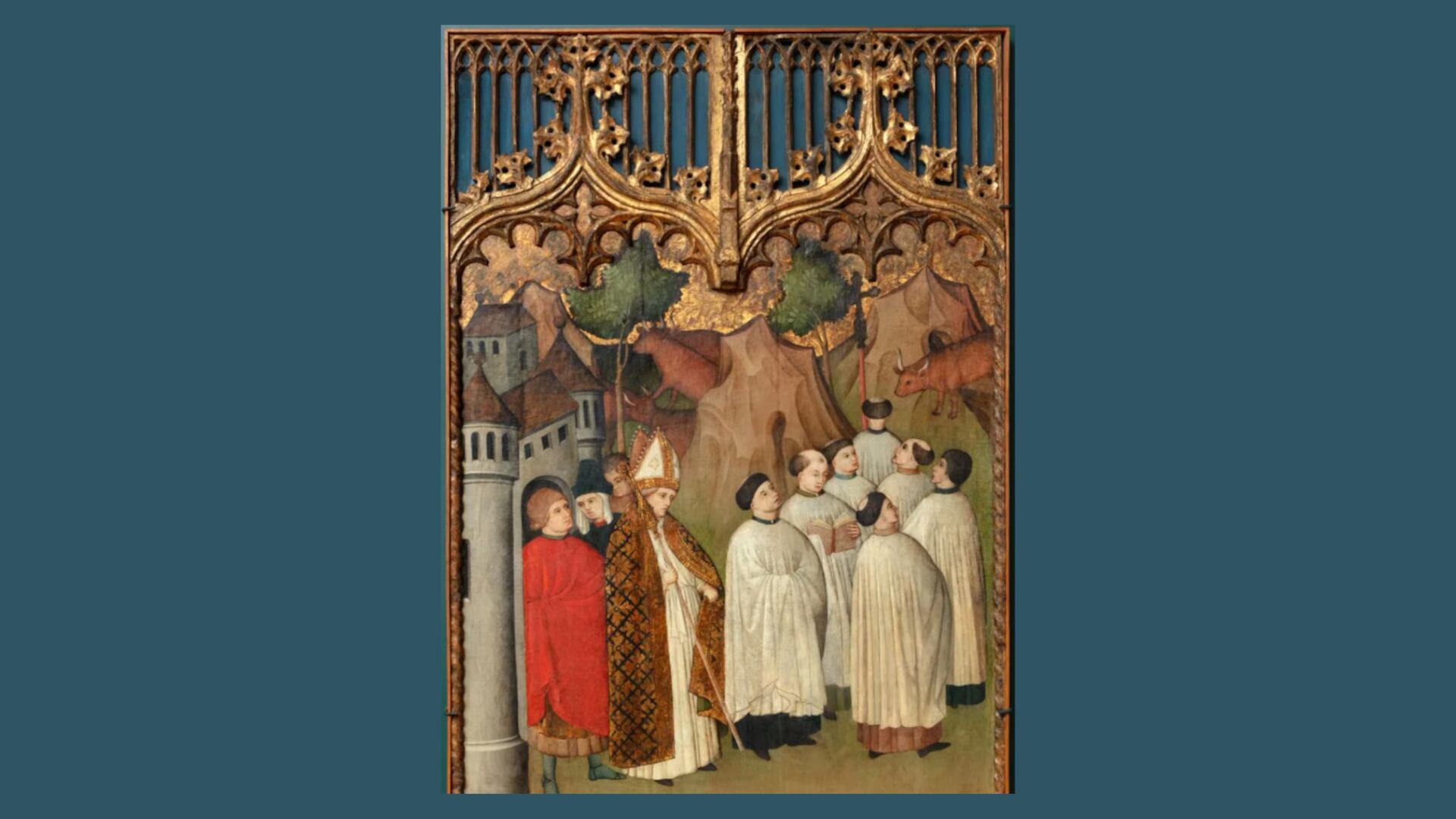 Mirada completa de “Procesión al Monte Gargano” de Nicolás Francés