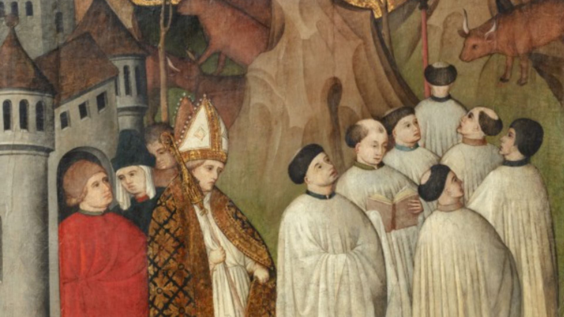 Zoom al centro de la pintura de Nicolás Francés de la 