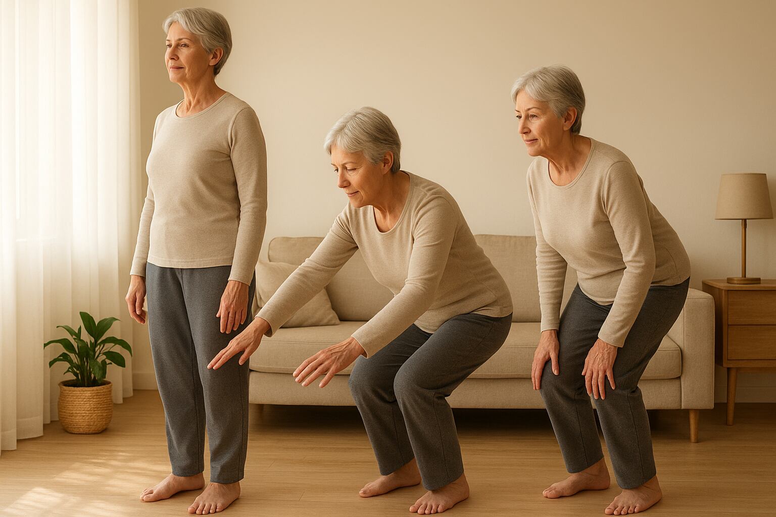 La prueba de sentarse y levantarse predice la mortalidad y evalúa fuerza, potencia, equilibrio y flexibilidad (Imagen Ilustrativa Infobae)