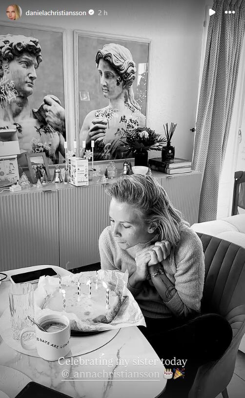 Daniela Christiansson, la esposa de Maxi López, presentó a su hermana: “Celebrándola”