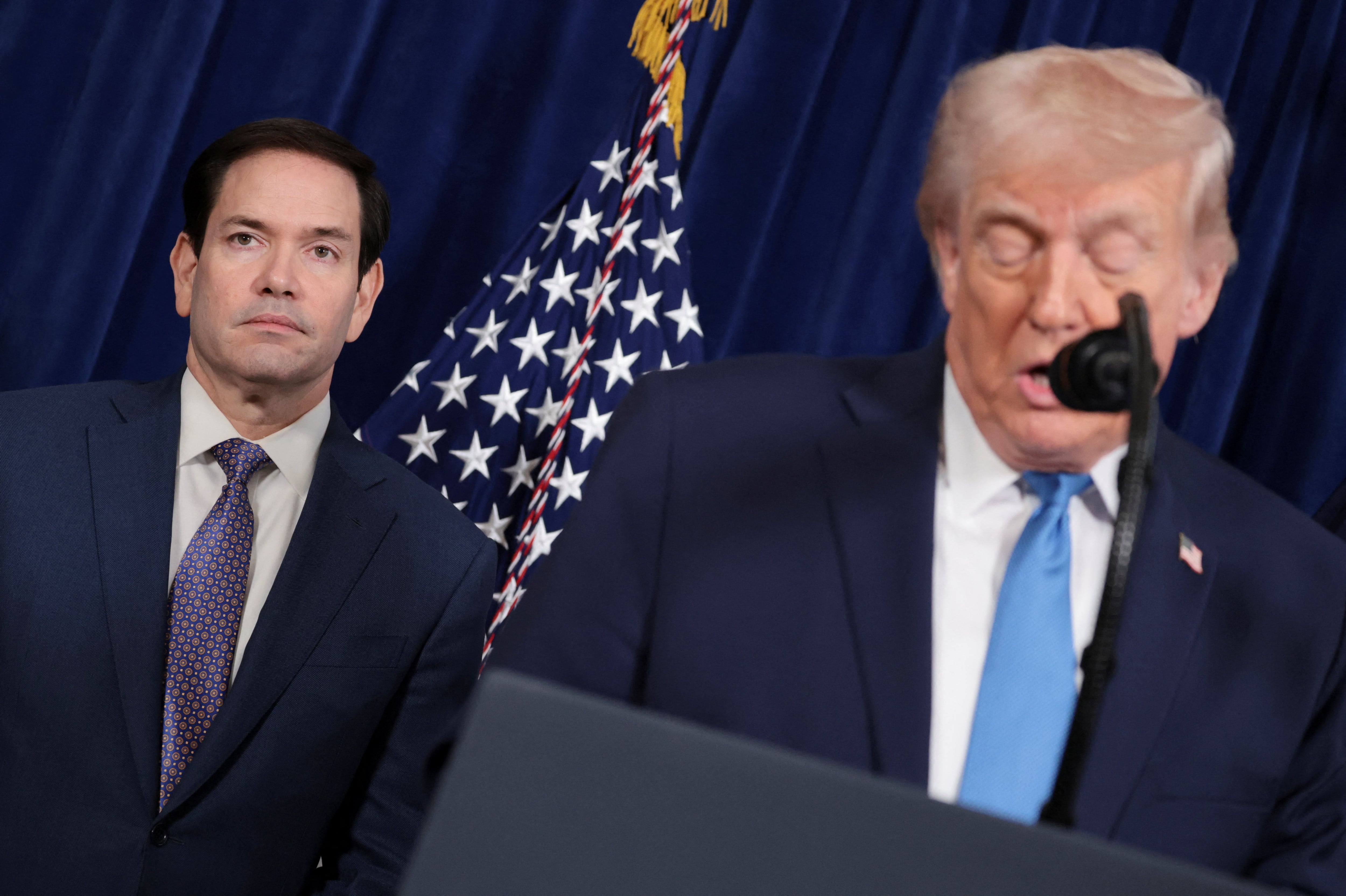 Donald Trump aseguró que el secretario de Estado, Marco Rubio, mantuvo contactos con Rodríguez para iniciar conversaciones políticas (REUTERS/Jonathan Ernst)