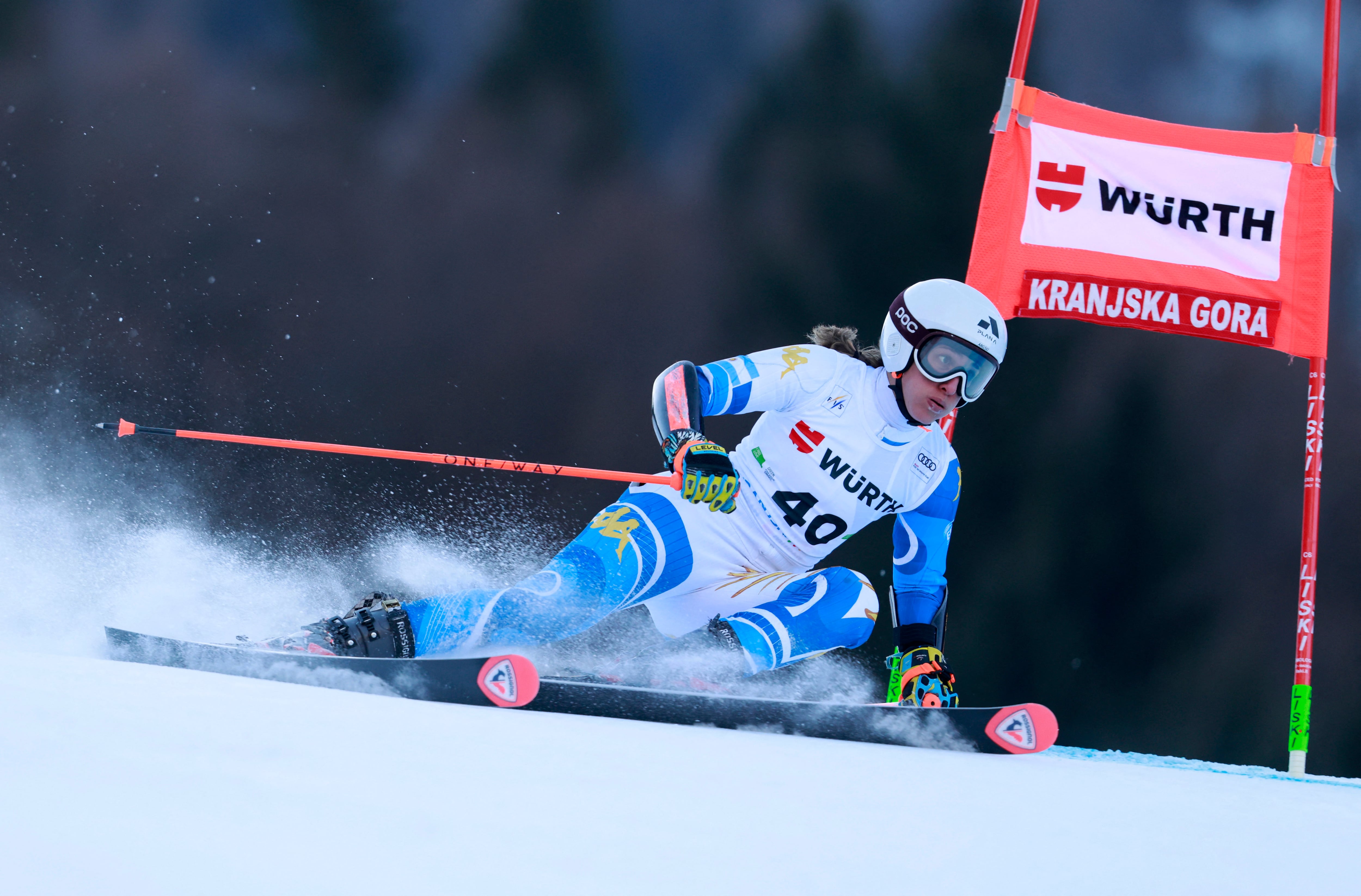 Francesca Baruzzi formará parte del trío que competirá en esquí alpino (Crédito: Reuters/Borut Zivulovic)