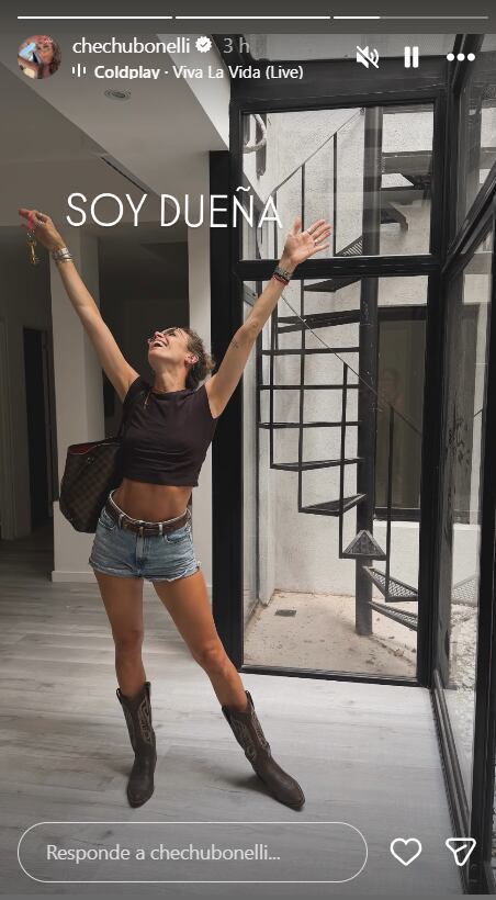 La periodista compartió en Instagram imágenes de su mudanza, mostrando el manojo de llaves y la frase 'Soy dueña'