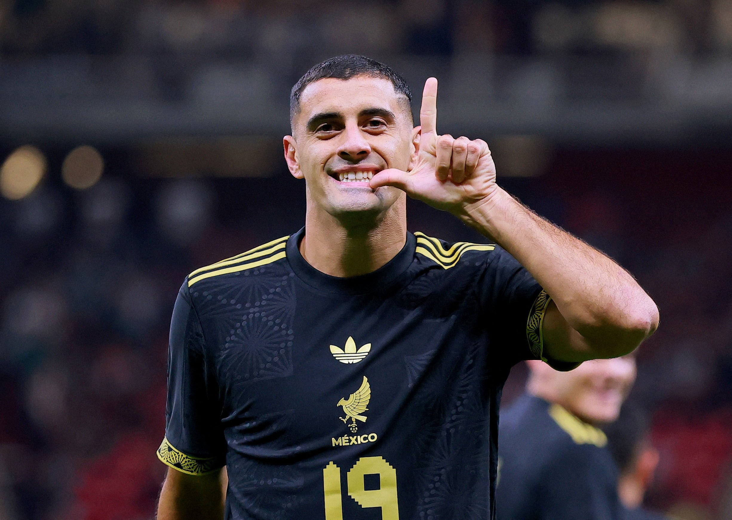 Germán Berterame con la camiseta de la selección de México (REUTERS/Eloisa Sánchez)