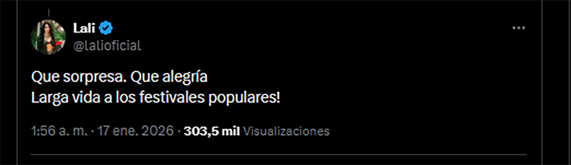 El tuit de Lali que encendió la polémica. 