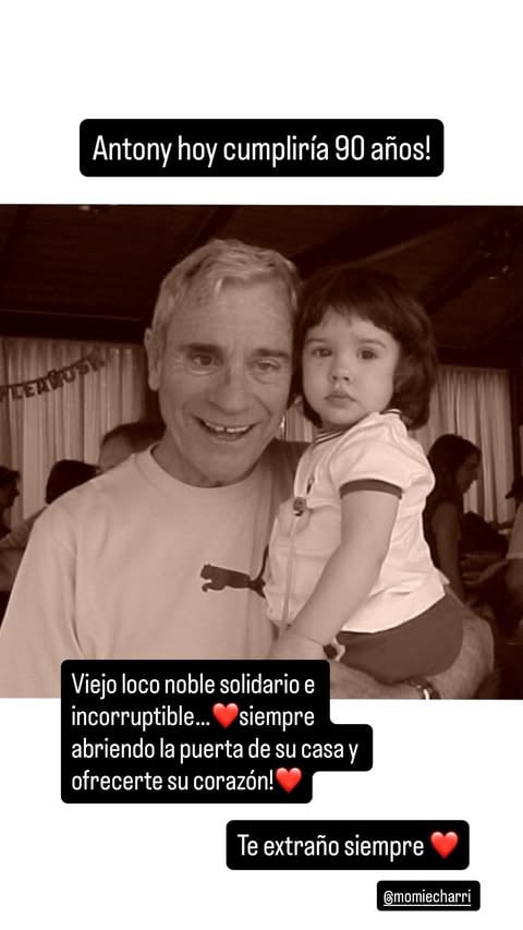 El recuerdo de Nancy Duplaa a Antonio Echarri (Instagram)