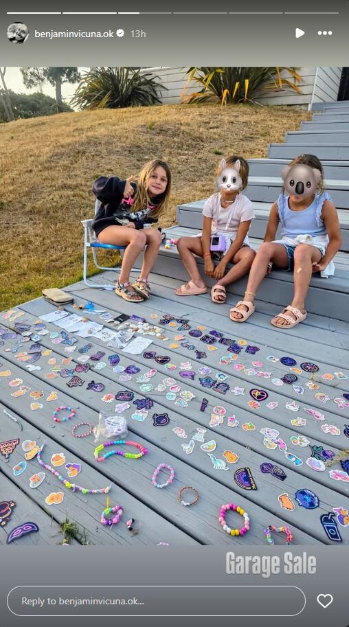 La nena fue fotografiada por el actor en medio de su proyecto en Punta del Este (Instagram)