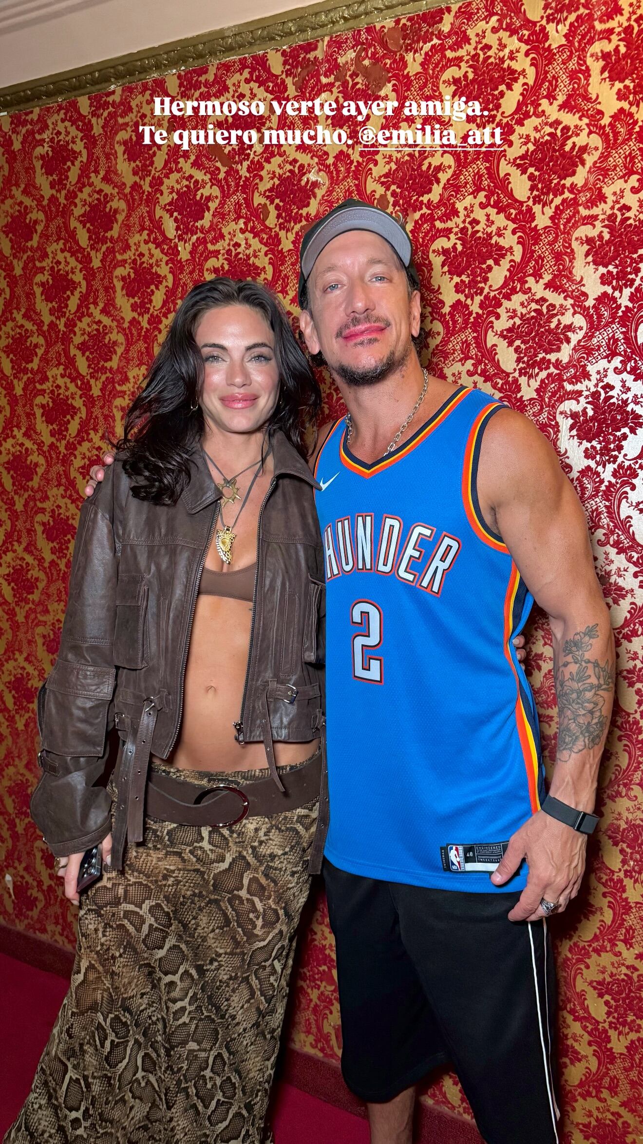 Emilia y Nico luego de la obra