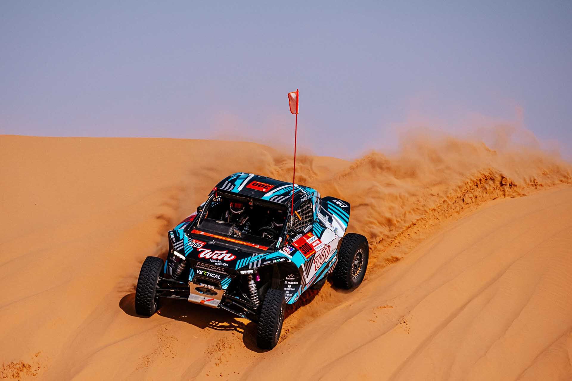 Nicolás Cavigliasso y Valentina Pertegarini completaron el podio parcial y son segundos en la clasificación general (Prensa Cavigliasso-Pertegarini)