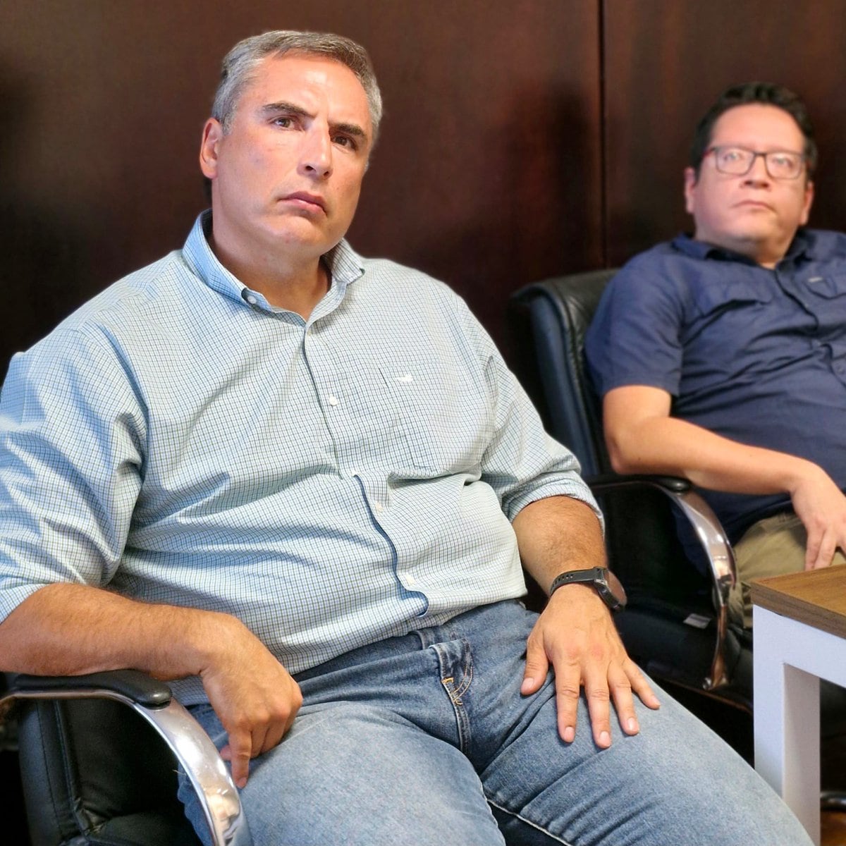 El presidente de OSE, Pablo Ferreri, en una reunión para analizar la situación hídrica de Uruguay (OSE)