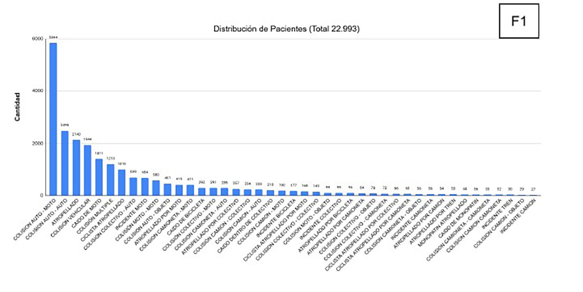 La distribución de pacientes en todo el 2025 (gráfico: Comunicación Unificada en Emergencias Sanitarias (ECUES)