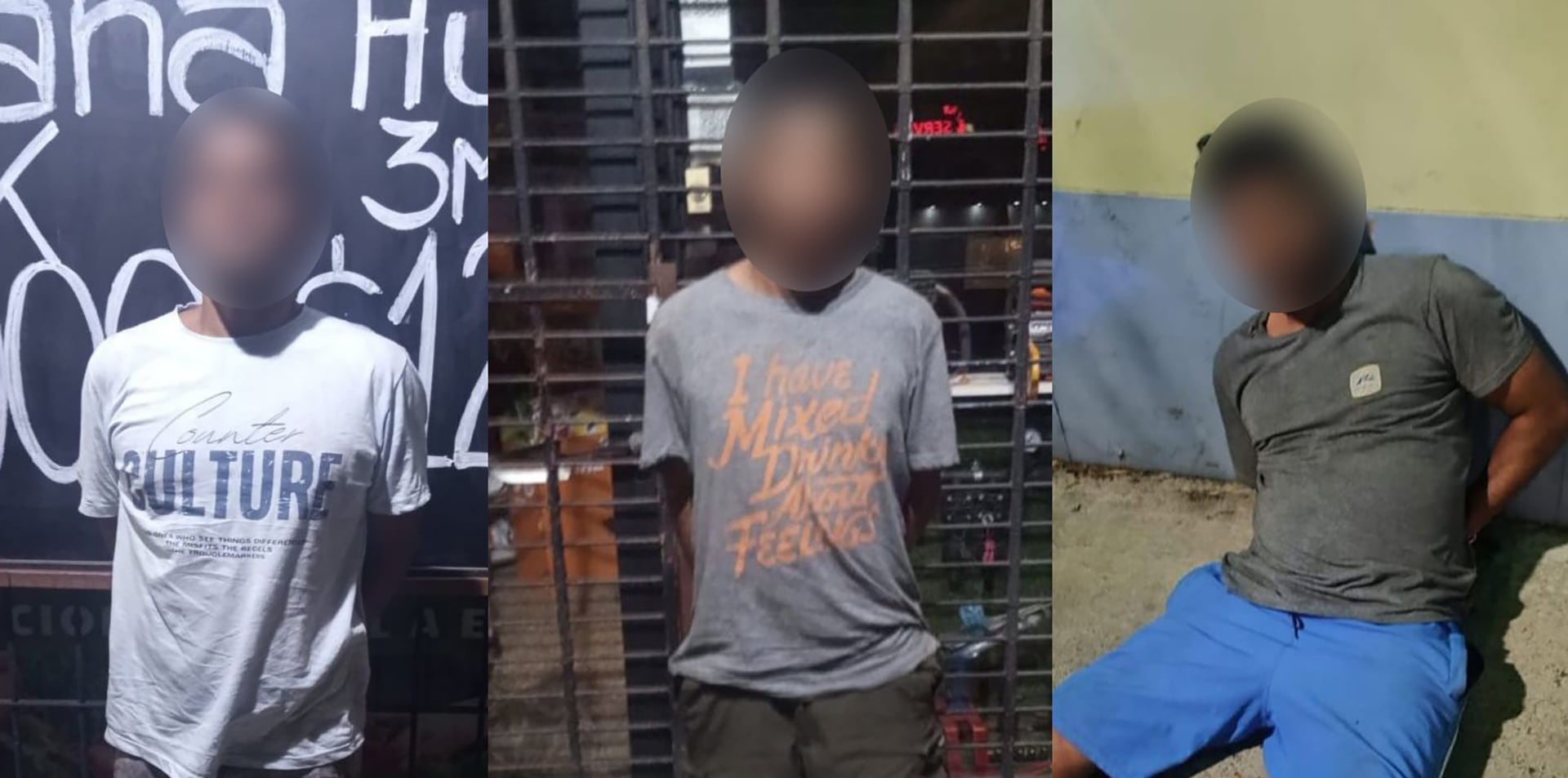 Los tres sospechosos detenidos