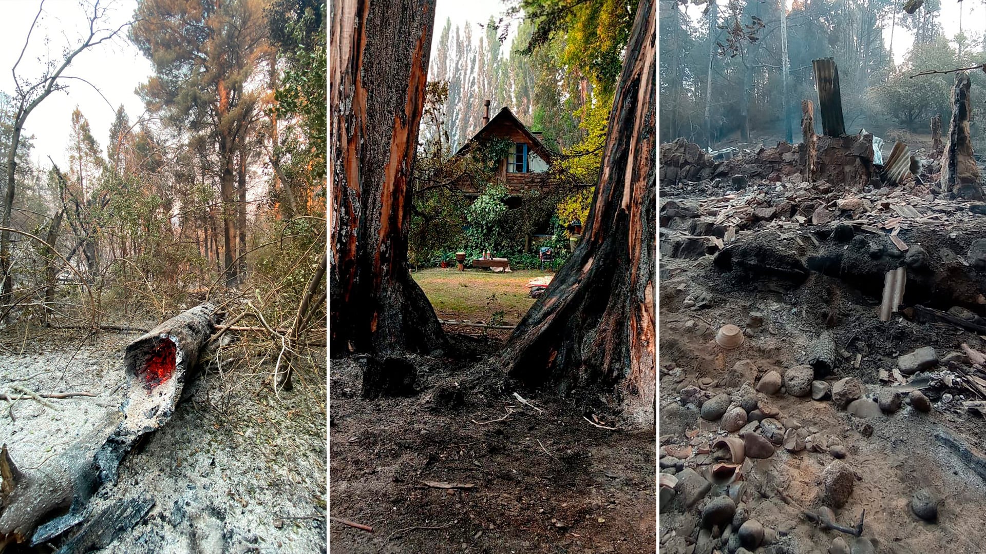 El fuego devoró cuatro casas, dos galpones y un invernadero, pero dejó en pie —de manera inexplicable— la casa de Rocío