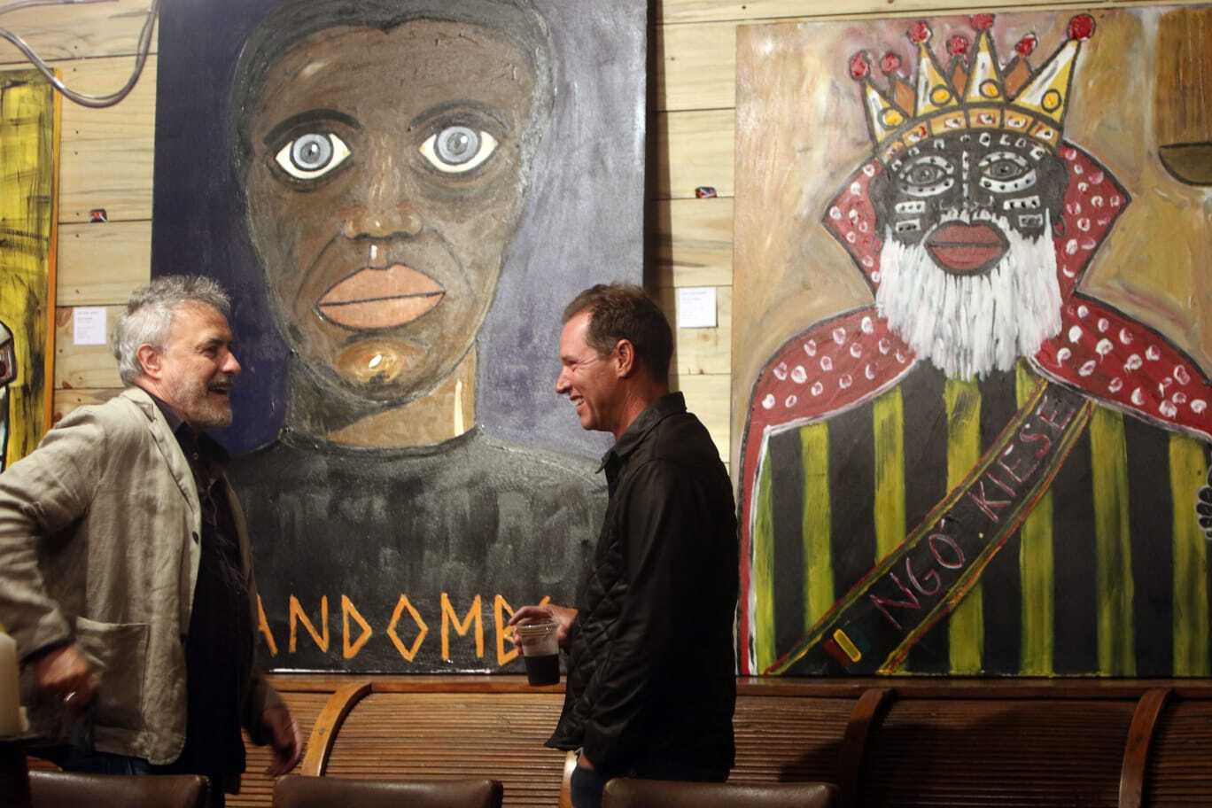 Jorge Rodríguez junto a Jorge Brito en la muestra