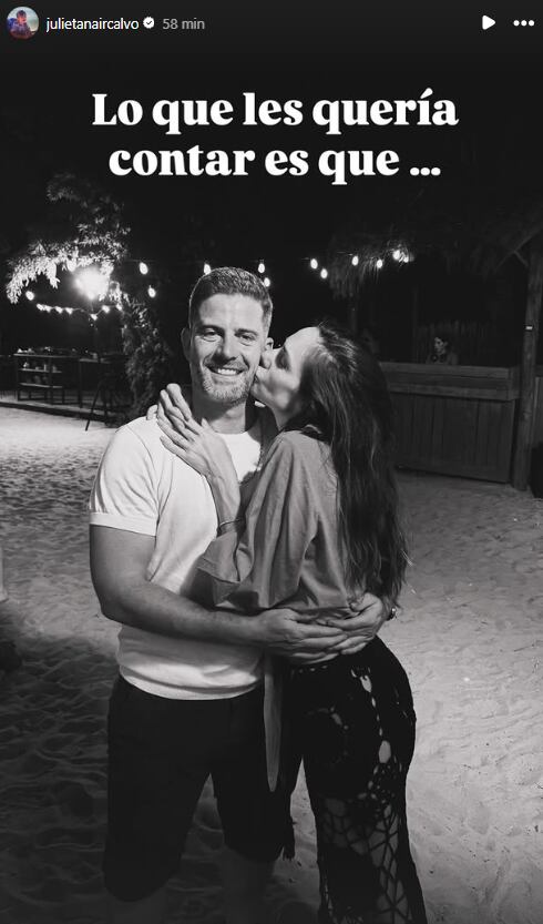 Julieta Nair Calvo anunció su casamiento con Andrés Rolando (Instagram)