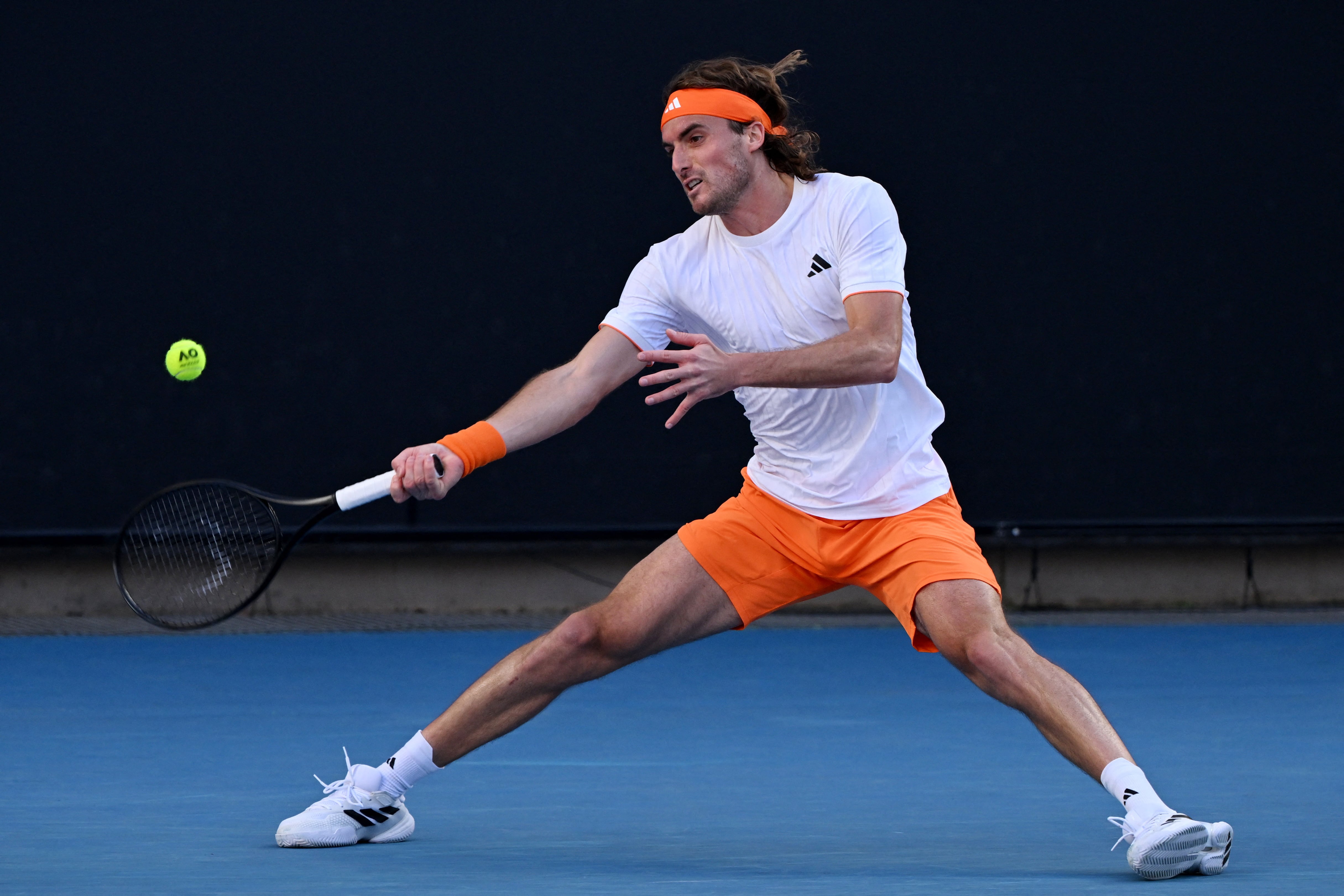 Stéfanos Tsitsipás remontó el partido y se quedó con la victoria ante Shintaro Mochizuki (Crédito: Reuters/Jaimi Joy)