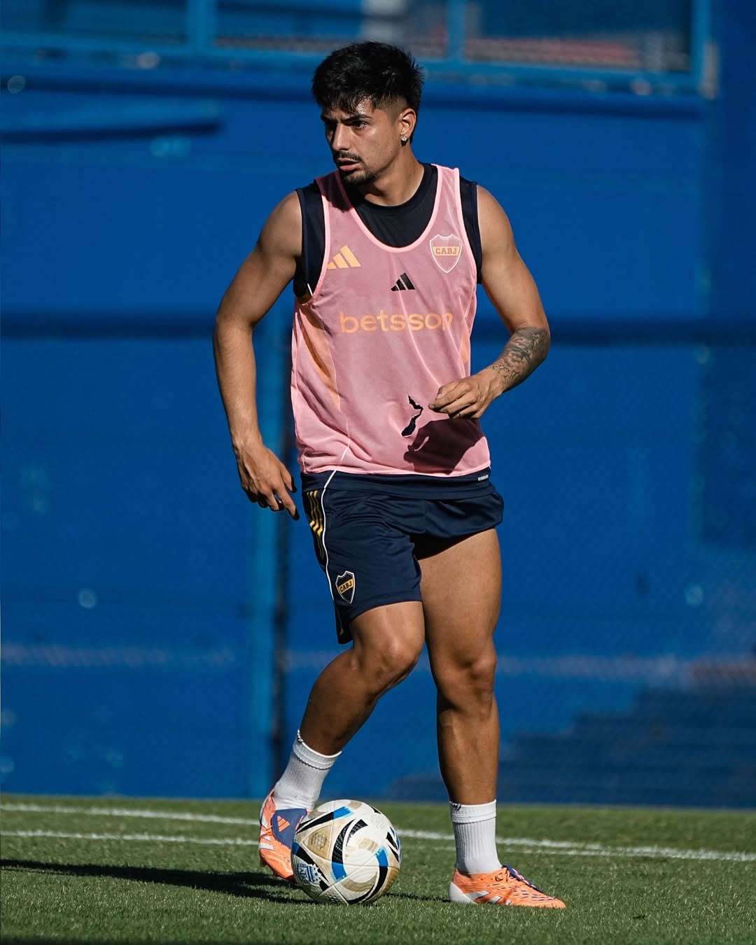 Alarcón durante un entrenamiento