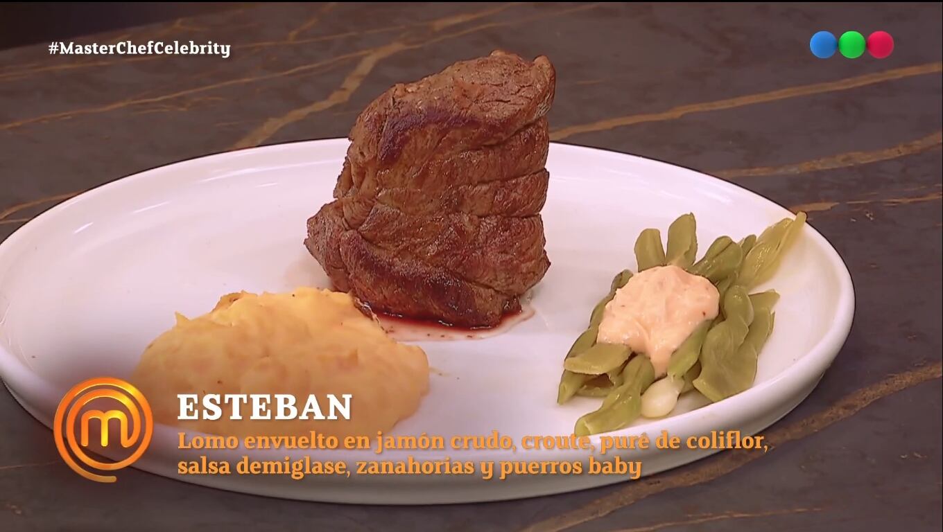 El plato que dejó afuera de competencia a Esteban Mirol en Masterchef Celebrity
