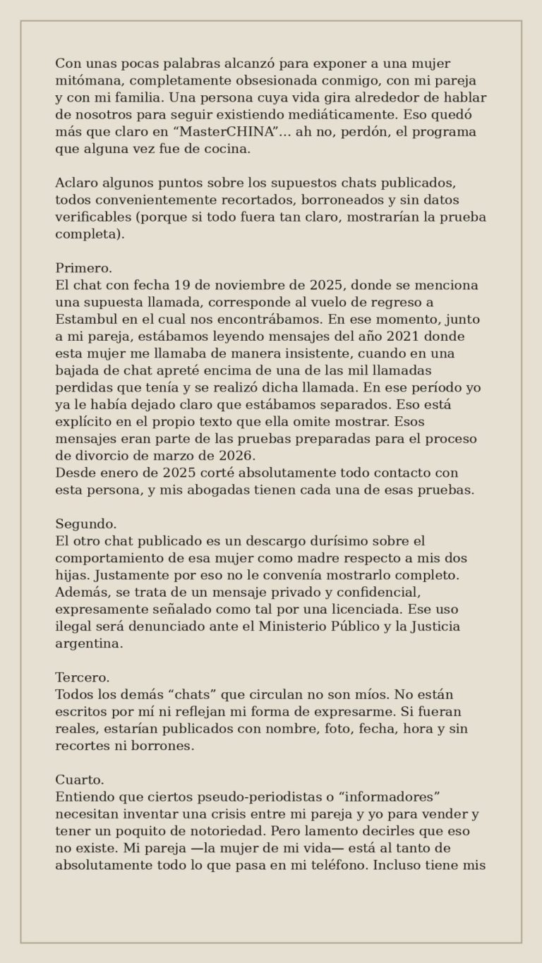 La dura opinión de Ángel de Brito acerca del nuevo escándalo entre Wanda Nara y Mauro Icardi: “Vibras de Luciano Castro”
