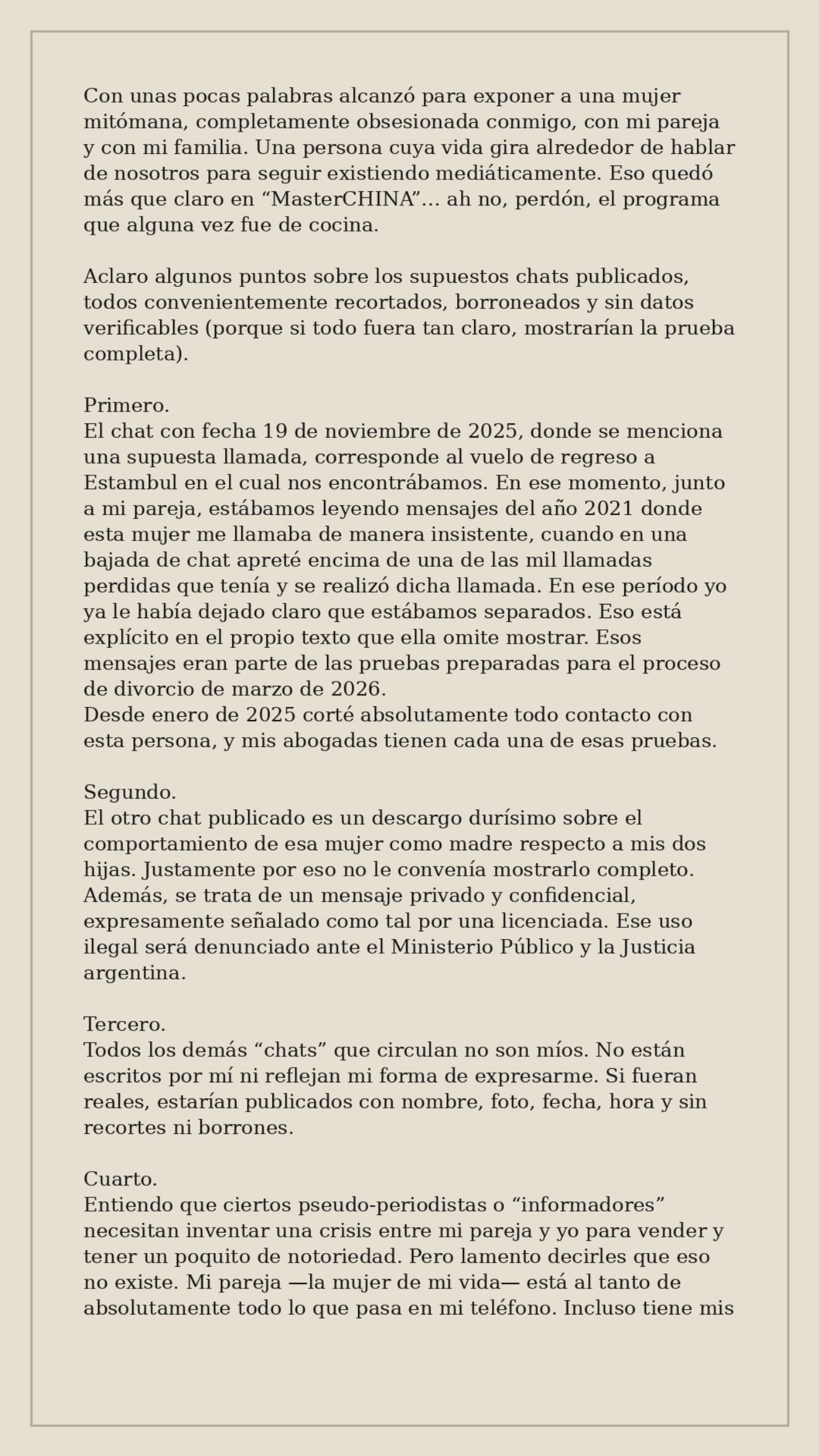 La dura opinión de Ángel de Brito acerca del nuevo escándalo entre Wanda Nara y Mauro Icardi: “Vibras de Luciano Castro”