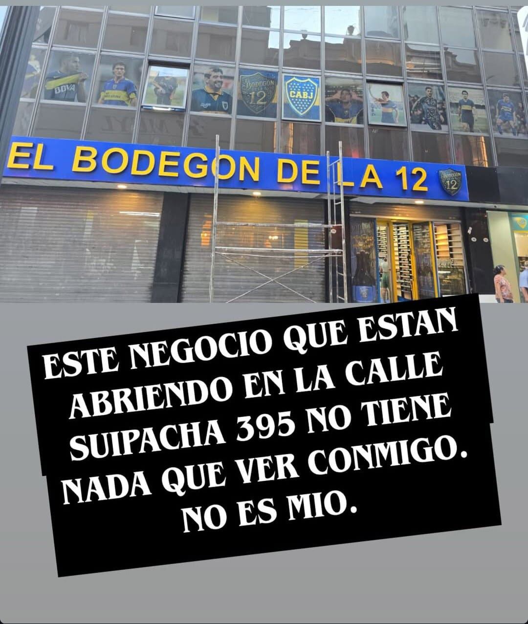 El posteo de Rafa Di Zeo aclarando que no tiene vínculo con el bodegón de la calle Suipacha