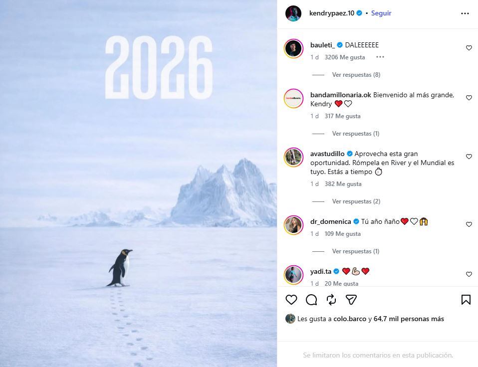 La misteriosa publicación de Kendry Páez