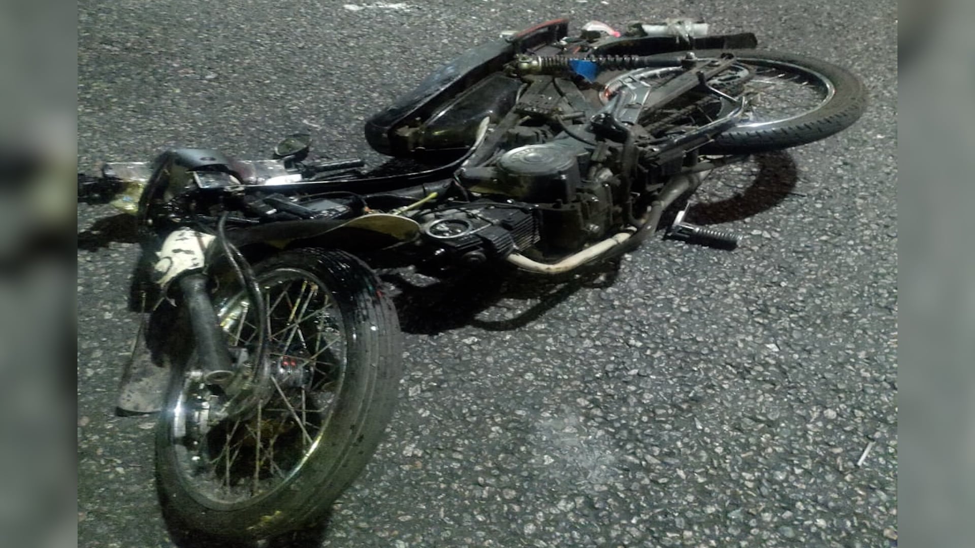 La motocicleta involucrada en el incidente
