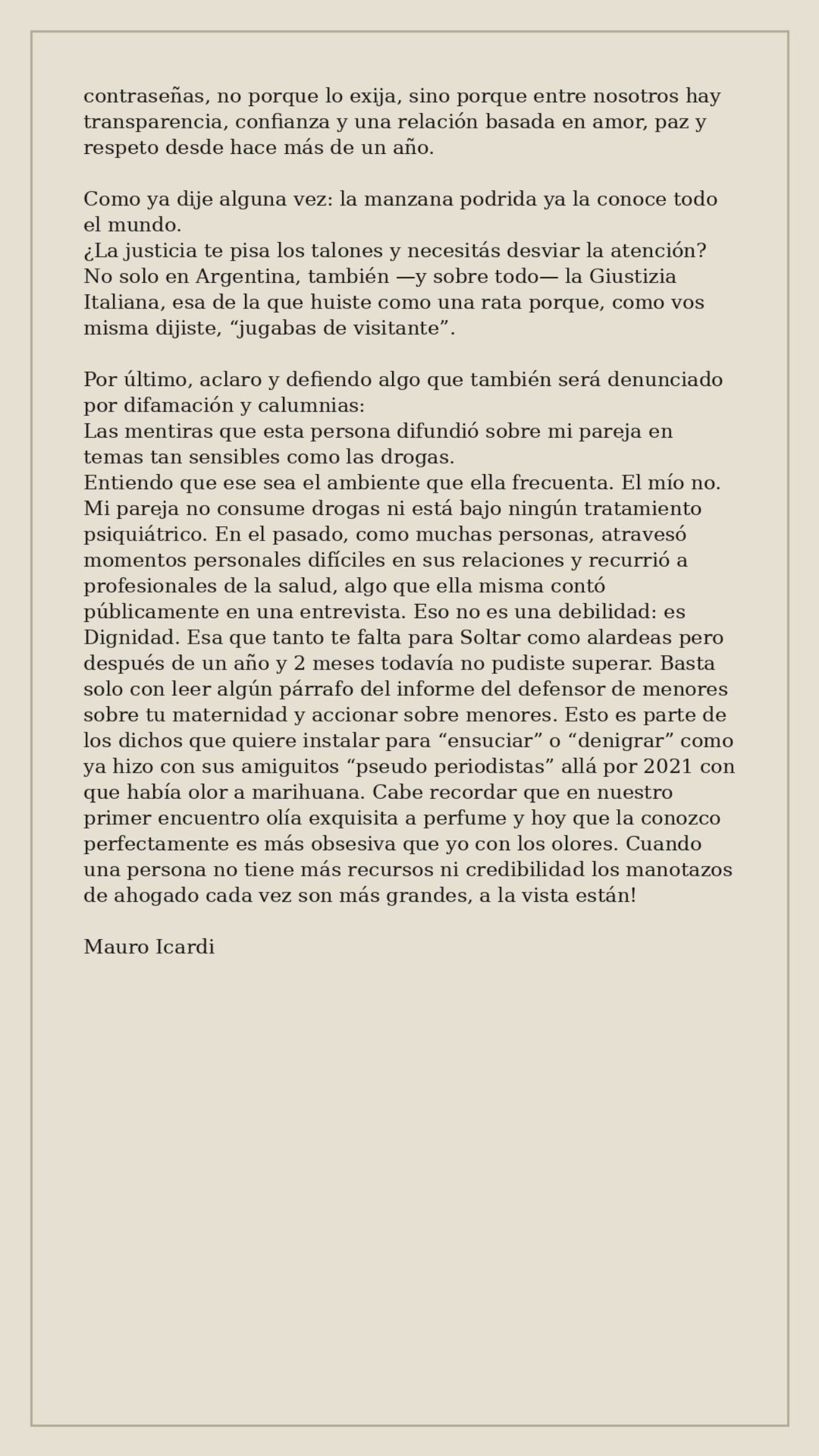 La tajante respuesta de Mauro Icardi a la filtración de chats de Wanda Nara: “Completamente obsesionada conmigo”