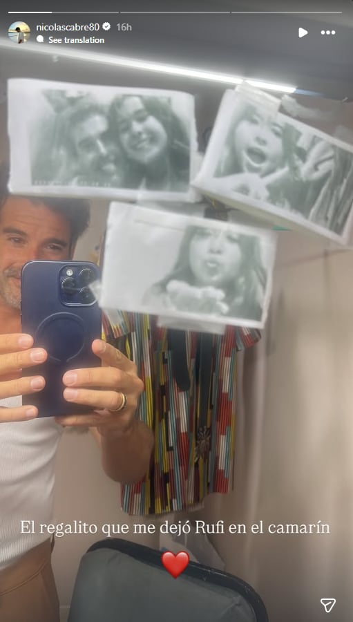 La tierna sorpresa de Rufina Cabré a su papá Nicolás antes de regresar a Turquía con la China Suárez