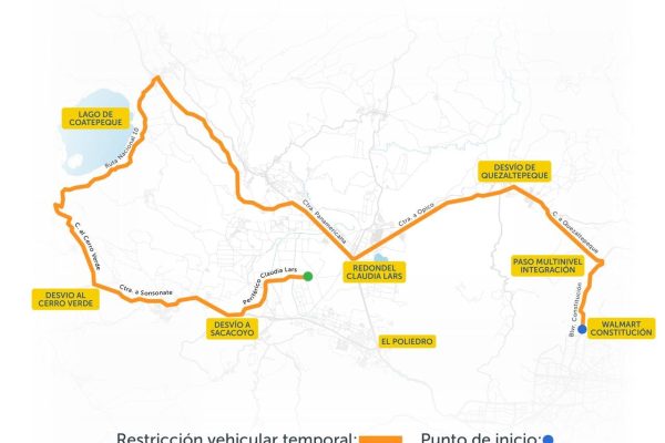 Las autoridades mantienen circulación controlada por el desarrollo de la Etapa 3 del Tour El Salvador 2026