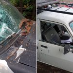 Locura en Córdoba: un hombre discutió con su padre y le rompió los vidrios de tres autos con un caño