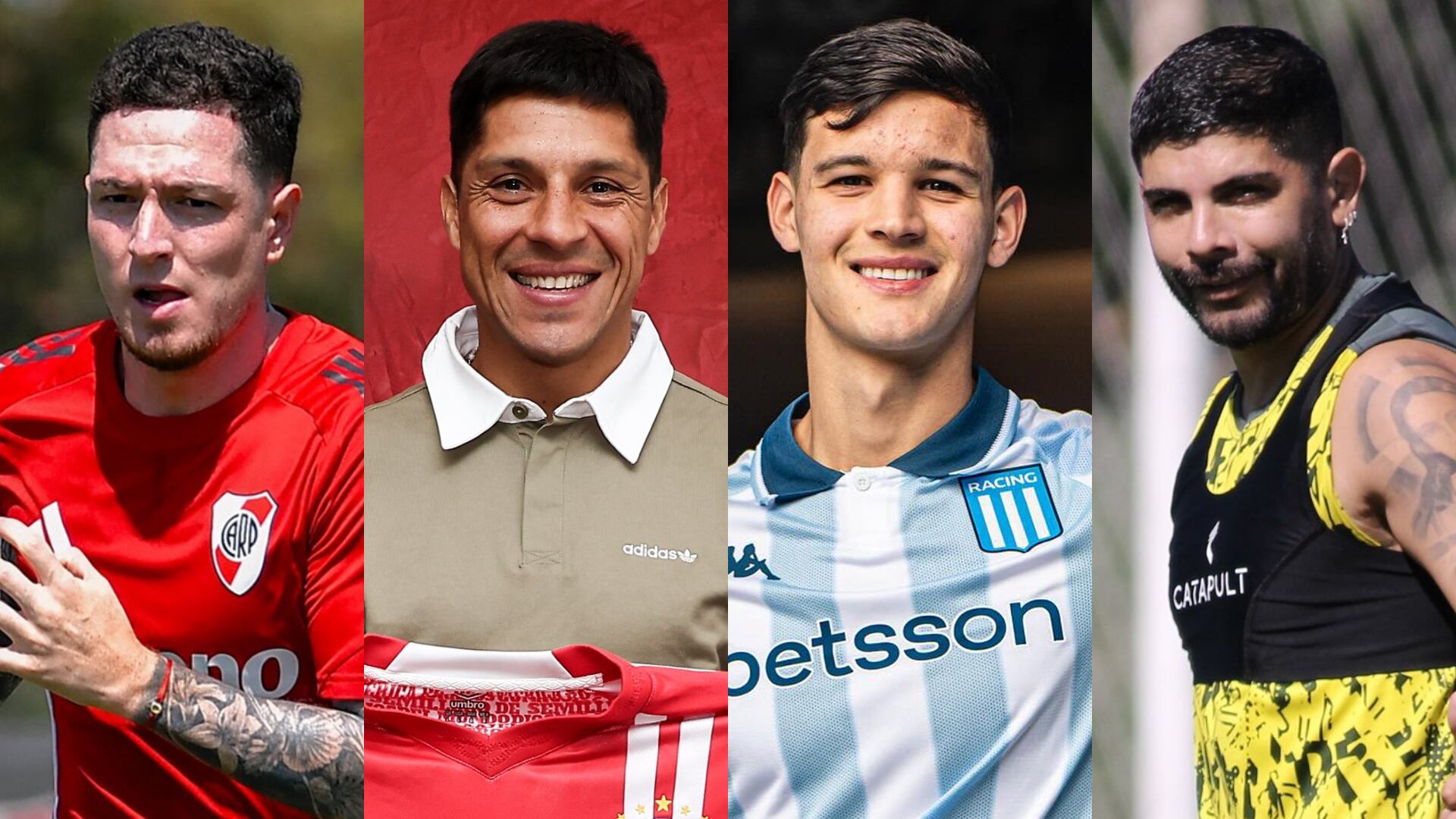 Aníbal Moreno, Enzo Pérez, Valentín Carboni y Ever Banega, algunos de los refuerzos top para el Torneo Apertura del fútbol argentino