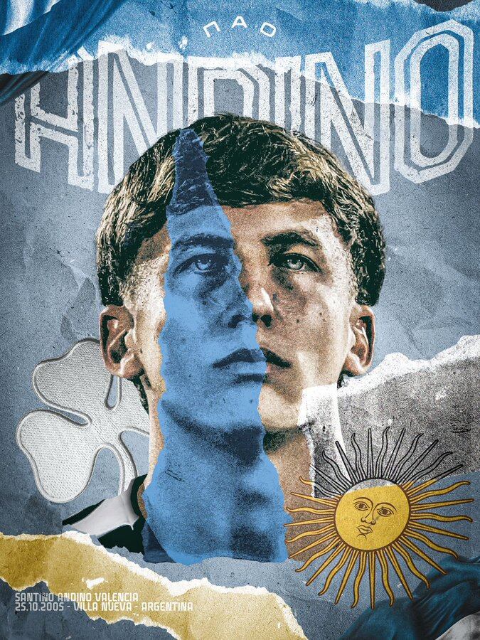 El poster de la llegada de Santino Andino al Panathinaikos de Grecia (@paofc_)