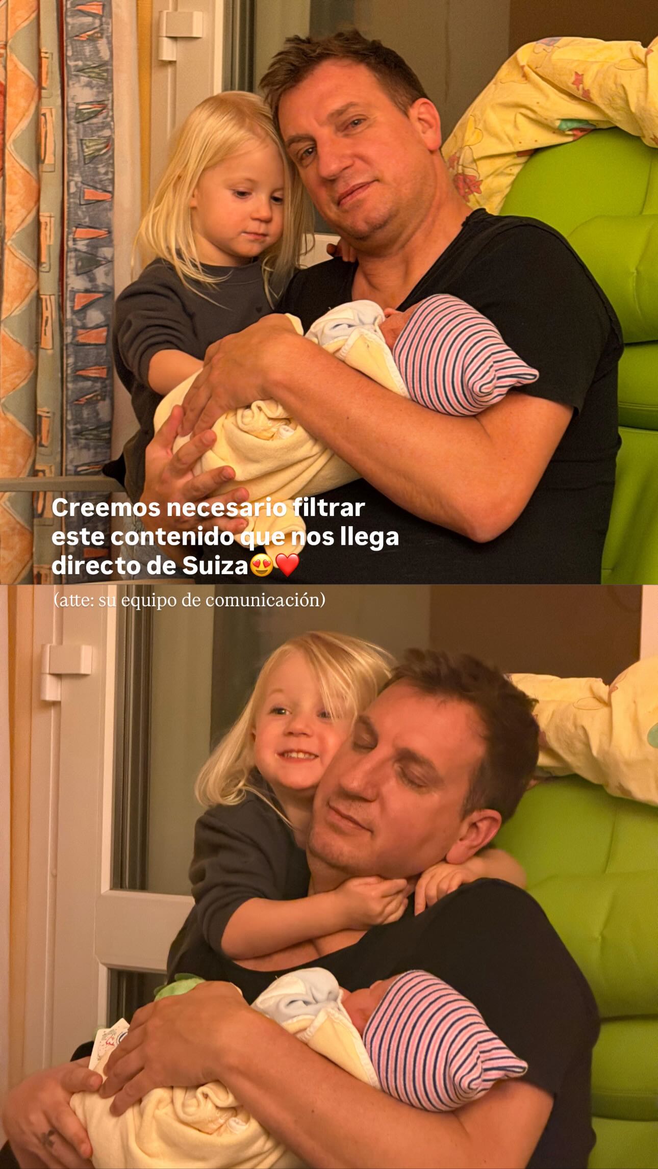 La primera imagen de Maxi López junto con sus dos hijos