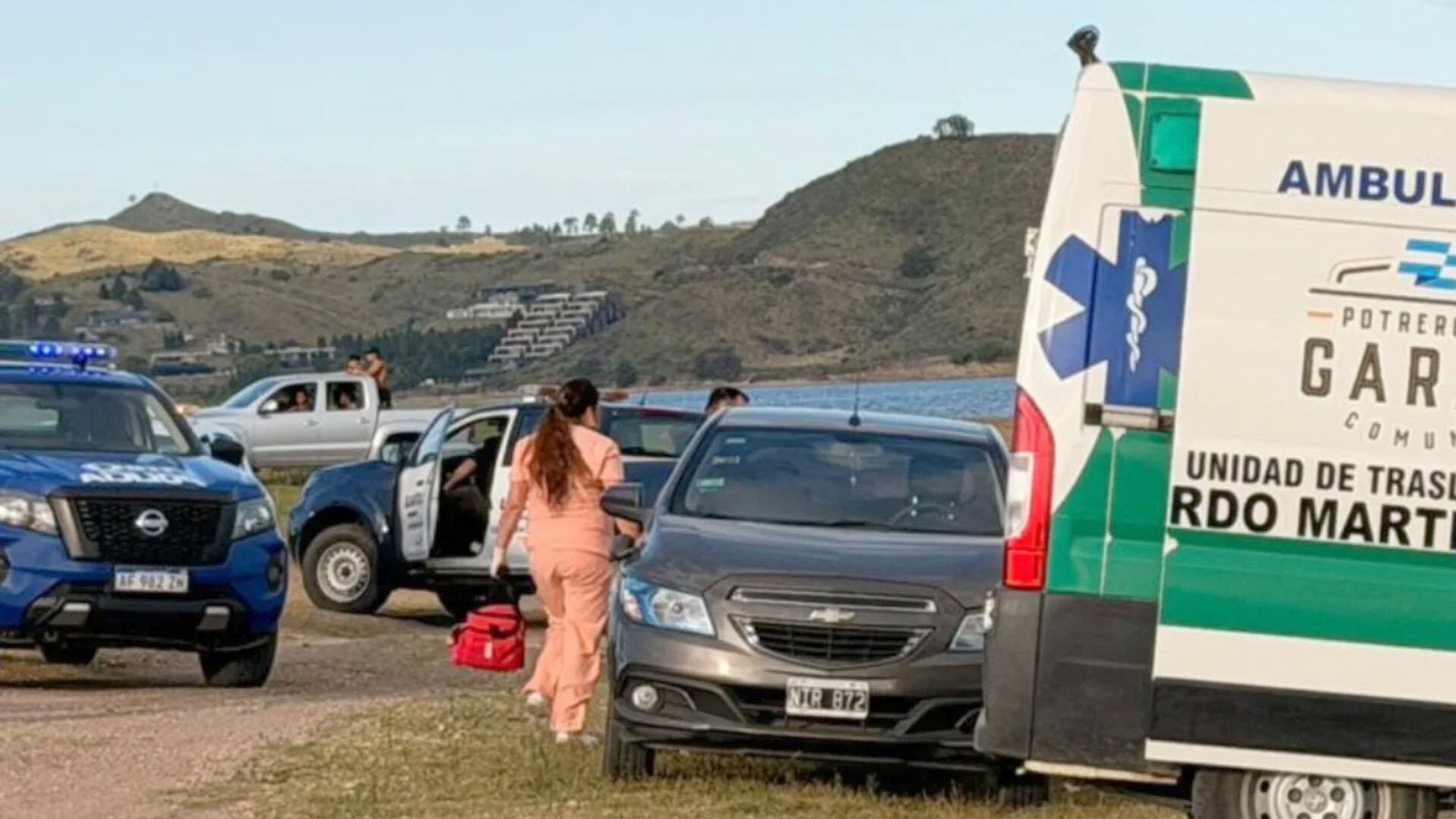 El operativo en el lugar, perteneciente al departamento de Santa María, contó con el servicio de emergencia médica, comisaría local, agentes de Seguridad Náutica e integrantes del Departamento Unidades de Alto Riesgo (DUAR) (@mivalleok)