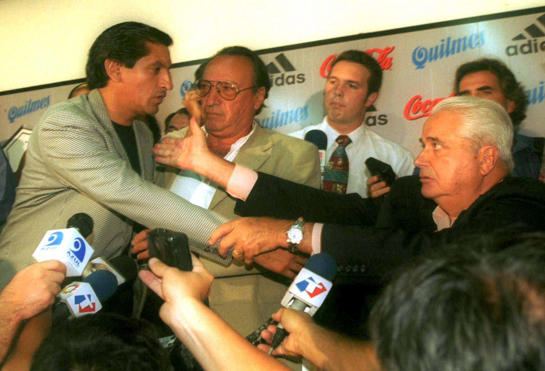 Davicce con Ramón Díaz en 2001