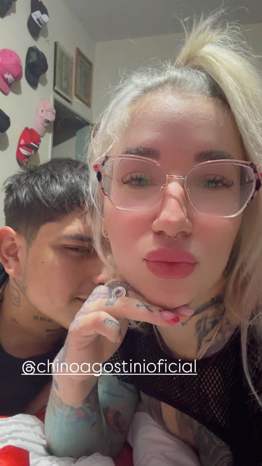 Chyno Agostini y la Tana de Gran Hermano cuando oficializaron su romance (Instagram)