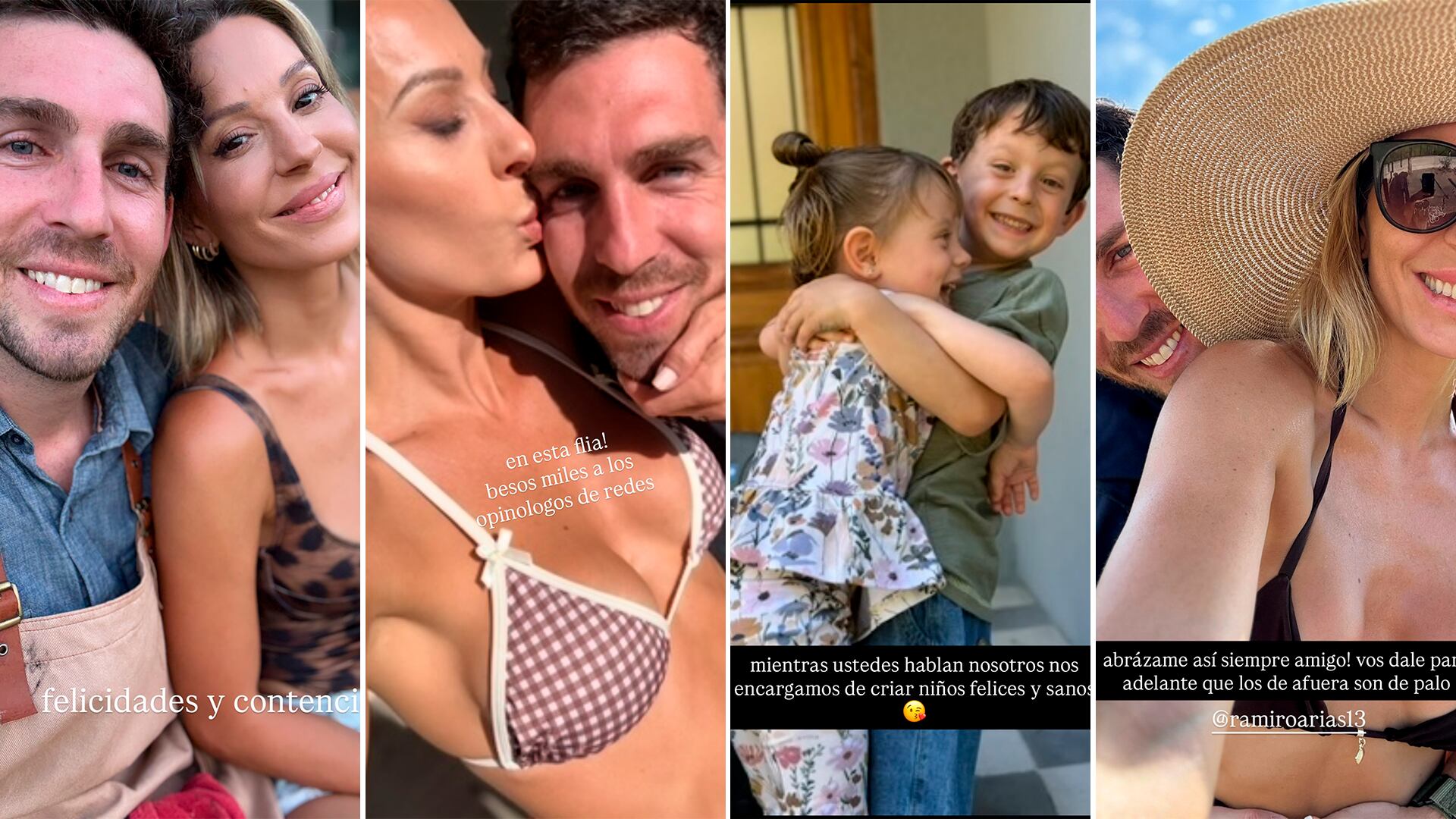 Noelia Marzol respondió a las críticas por un video junto a su esposo e hija: “Los de afuera son de palo”