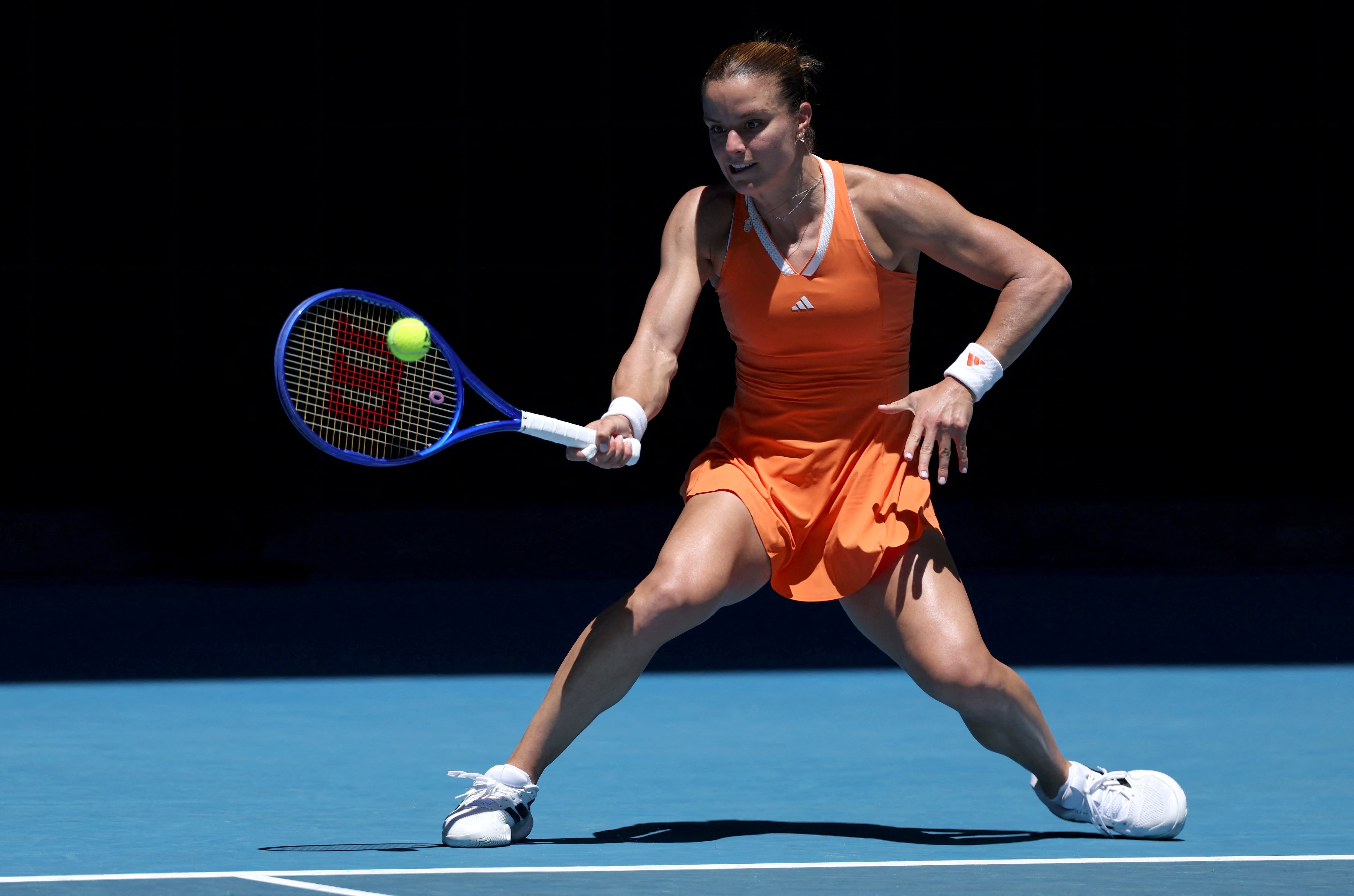 Sakkari ahora irá ante la 7° del mundo, Mirra Andreeva (Foto: Reuters/Edgar Su)