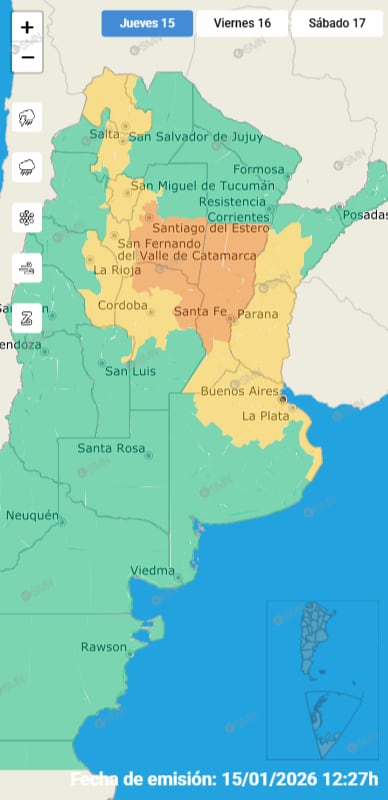 Ola de calor, apagón y alerta amarilla por tormentas en el Área Metropolitana de Buenos Aires: cuándo llegará la lluvia