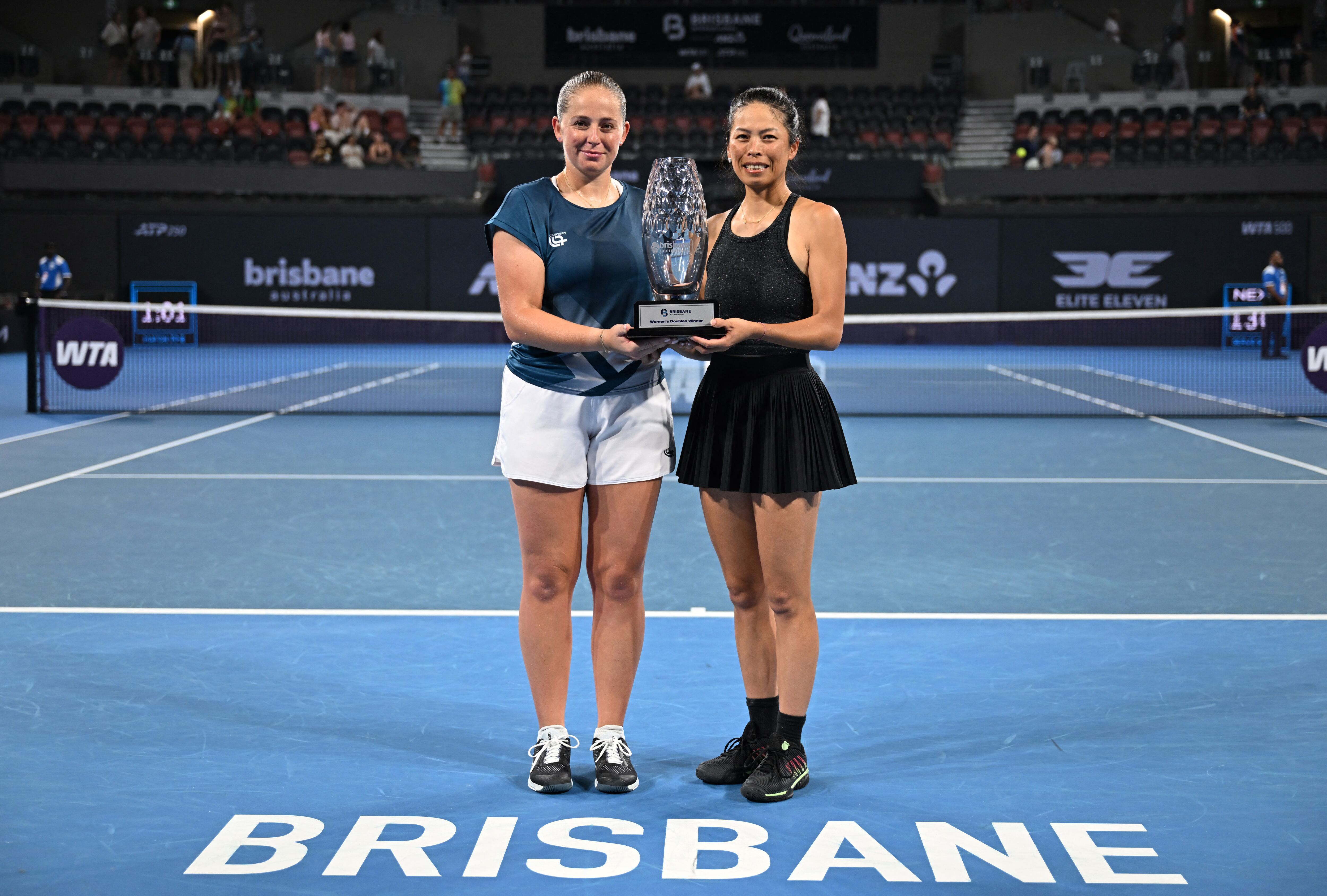 Su-Wei Hsieh y Jelena Ostapenko vienen de ganar en Brisbane (Foto: Reuters/Dan Peled)