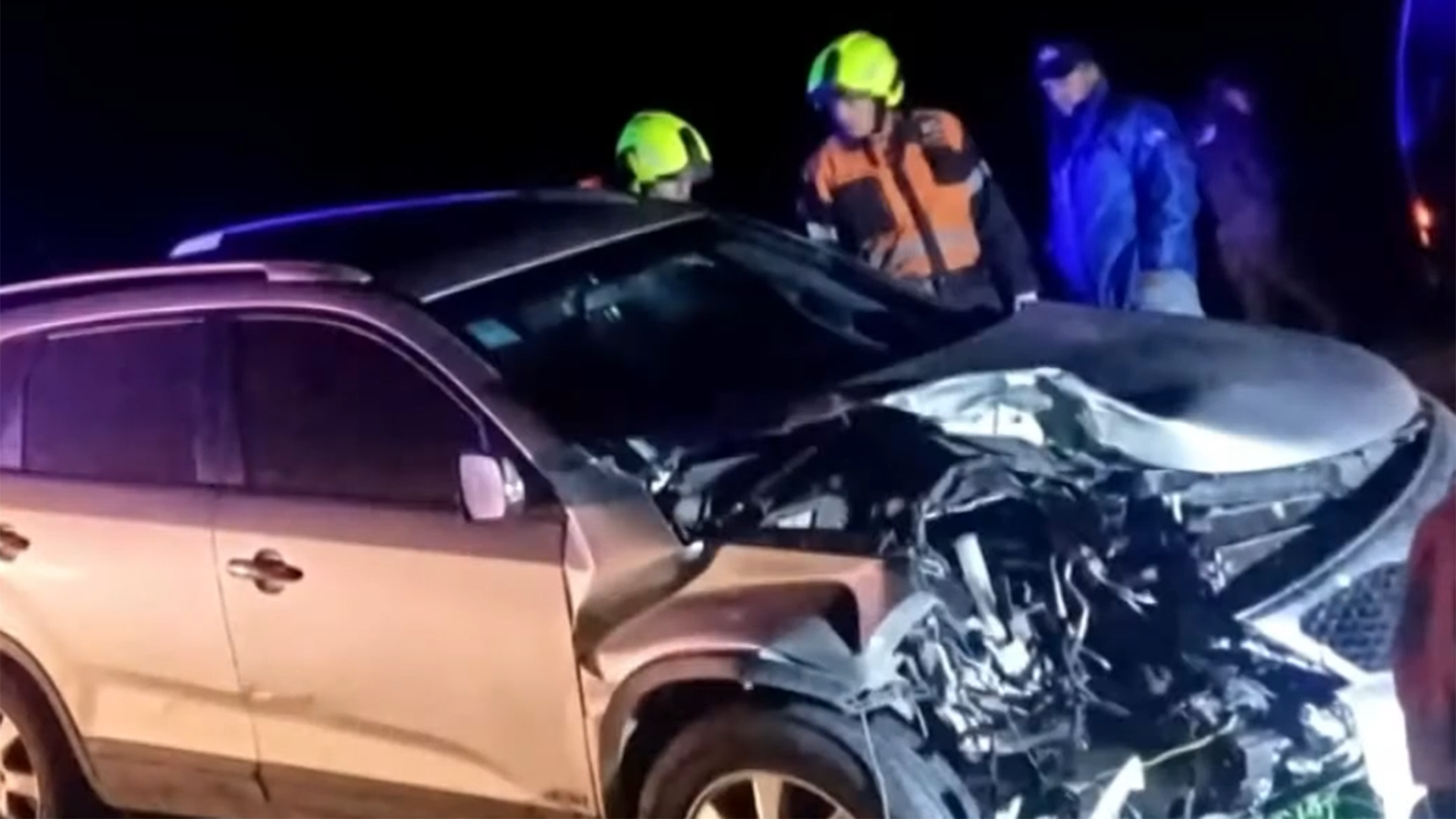 De esta manera quedó el auto que manejaba Roly Serrano después del accidente