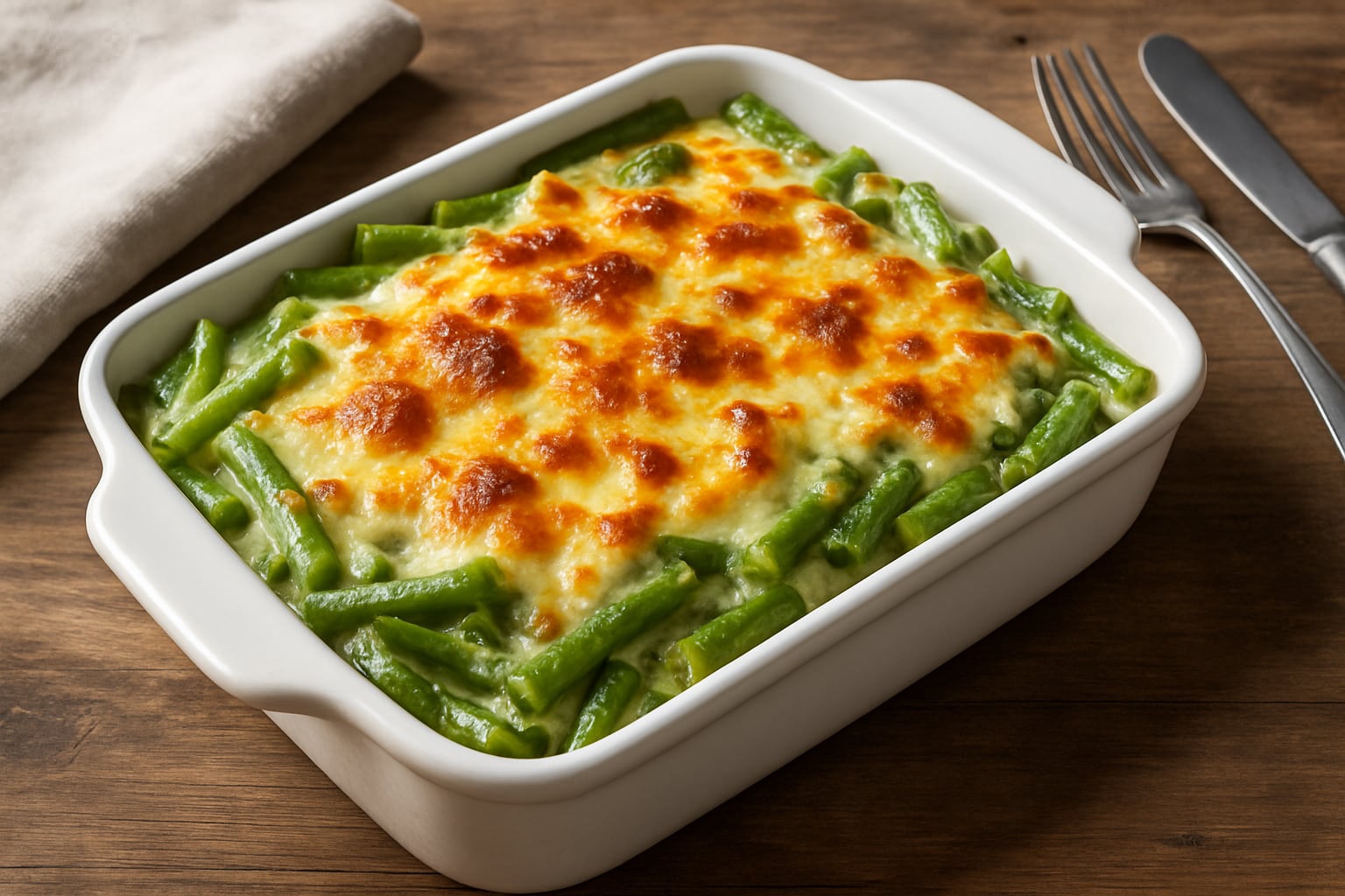 La receta de chauchas gratinadas ofrece una opción rápida y fácil para preparar una guarnición deliciosa y económica (Imagen Ilustrativa Infobae)