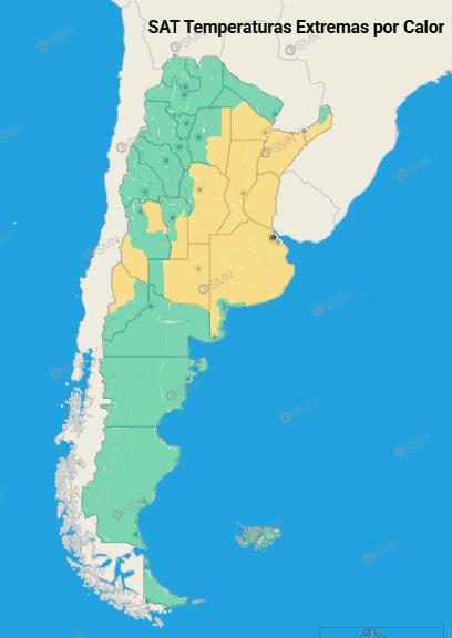La mitad del país sufrirá los calores extremos anunciados para este sábado