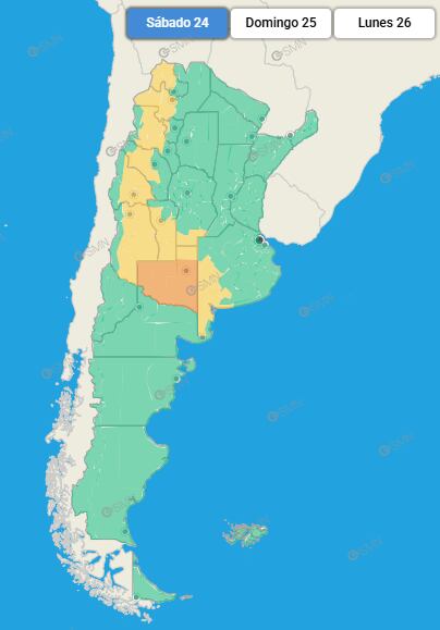 Las regiones que estarán bajo alerta por tormentas