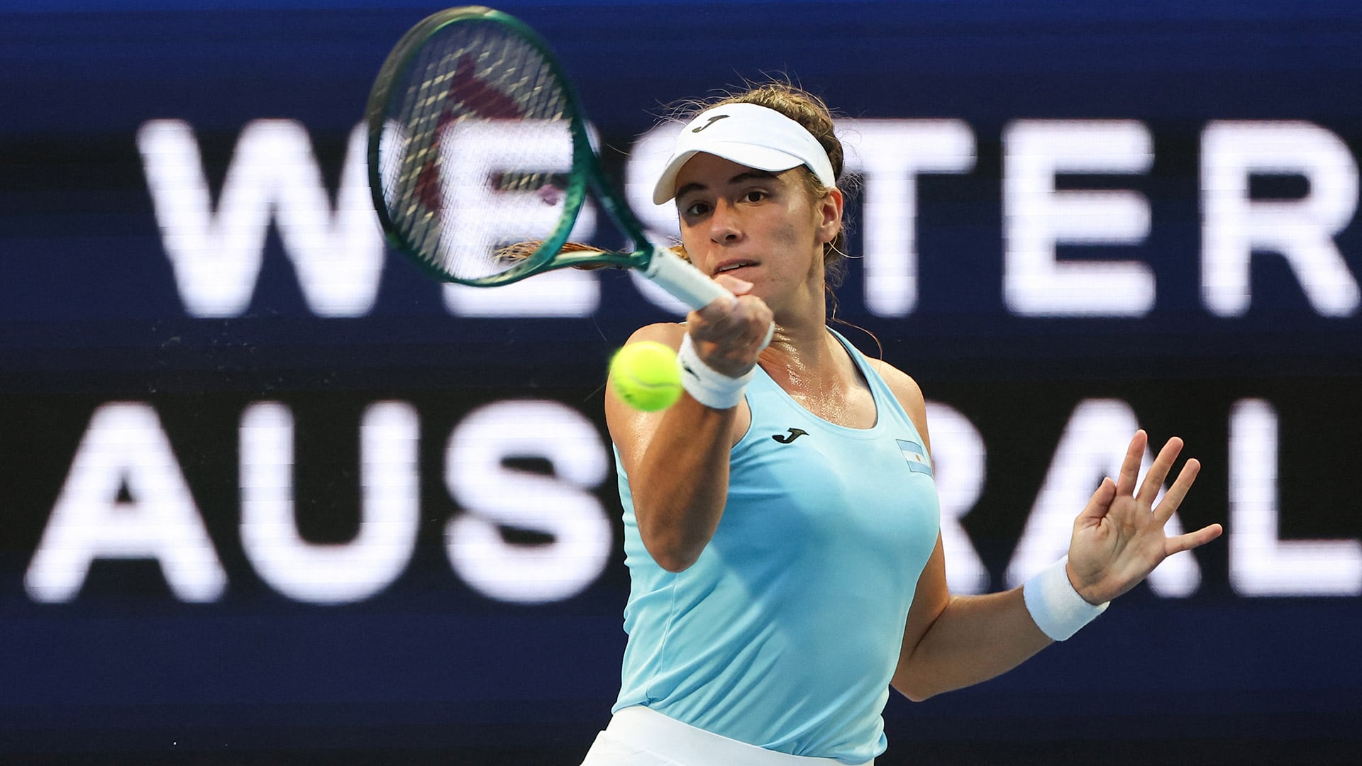 Solana Sierra debuta en el WTA de Hobart, torneo preparatorio para el Australian Open (Crédito: Antony DICKSON / AFP)