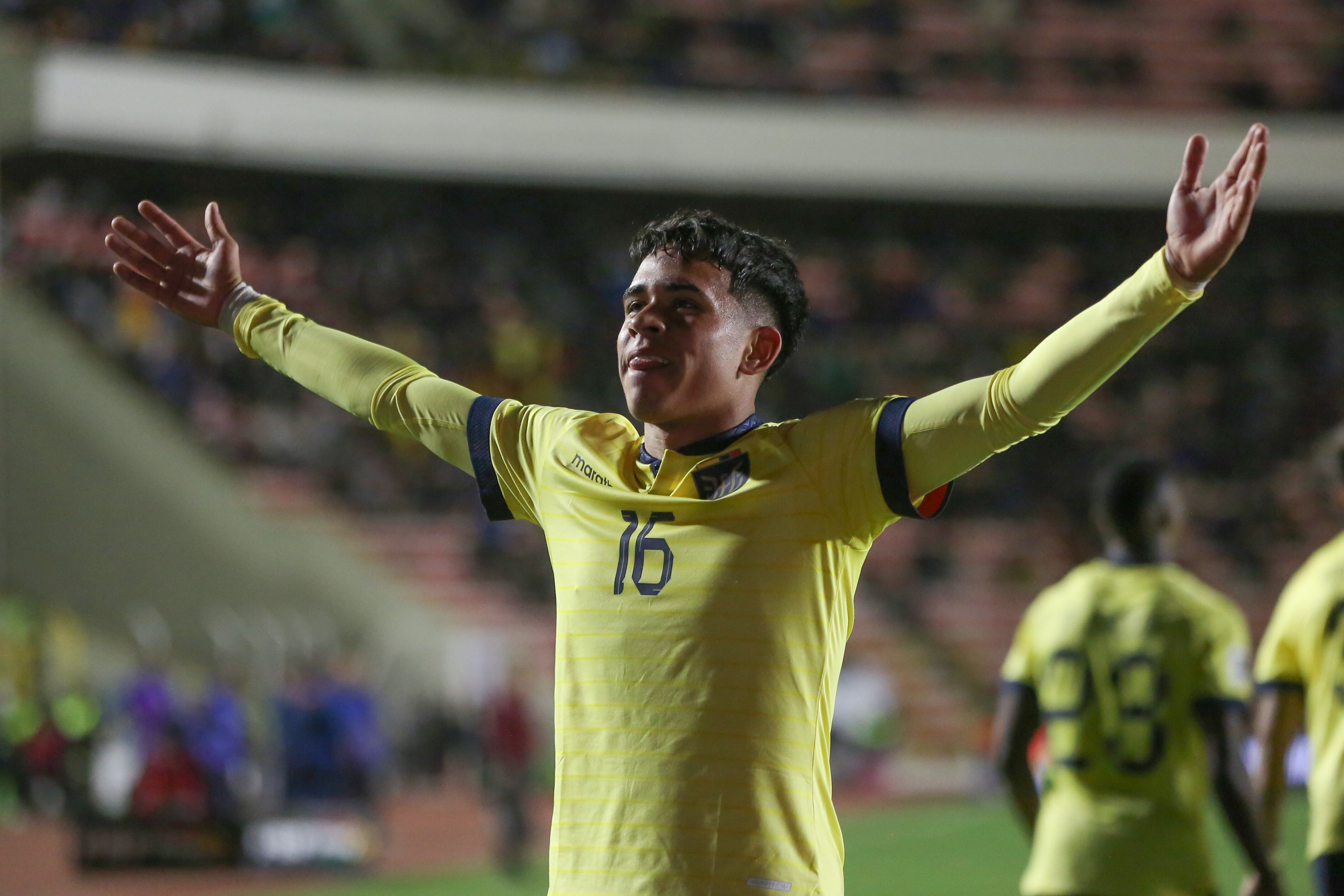 Kendry Páez es uno de los jugadores más jóvenes en la historia de Ecuador en representar la camiseta del país y marcar un gol oficial (EFE/Luis Gandarillas)